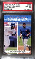 1993 UPPER DECK FUN PACKS #AS9 SCRATCH OFF K.PUCKETT/T.GWYNN PSA 10 20610410