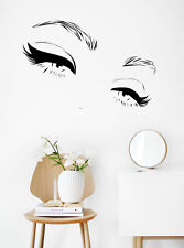 Beautiful Eyes Wall Decal Woman's Face Décor Large Eyes Makeup Women Power Salon