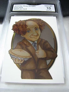 LARRY FINE 2014 CRÓNICAS DE LOS TRES 3 STOOGES TARJETA DE ARTISTA LÁMINA GRADO 10 B - Imagen 1 de 1