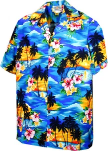 Brilliant Hawaiian Sunset Boy's Hawaiian Shirt - Picture 1 of 3