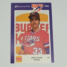 1985 Huntsville Stars Burger King Minor League #33 ERIC PLUNK (A)
