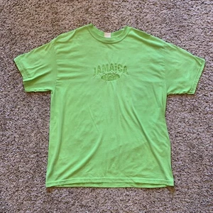 Jamaica No Problem Embroidered Size XL Lime Green - Picture 1 of 5