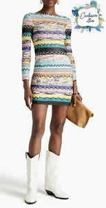 MISSONI Stripe Jacquard Semi Sheer Dress Poolside Cover Up size 40 (US 4) NWOT - Picture 1 of 12