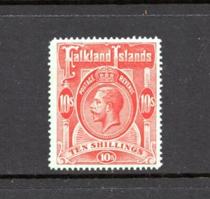 R5758 Falkland Islands 1912 KGV 10sh Red on Green Mint 1v. MNH - Picture 1 of 2