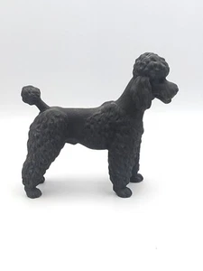 Standard Poodle Figurine Black Porcelain Dog Sculpture Andrea 7733 Vintage 7" - Picture 1 of 7