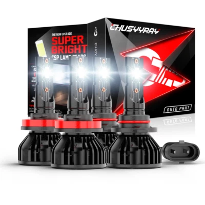 For GMC Canyon 2015-2024 9005 H11 LED Headlight High Low Beam Combo 6000K - Image 1 of 4