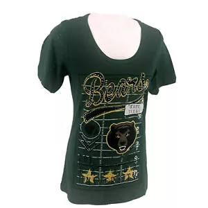 NWT NCAA Baylor Bears Waco Texas Ladies Fitted Crew Neck Glitter T-Shirt - Picture 1 of 7