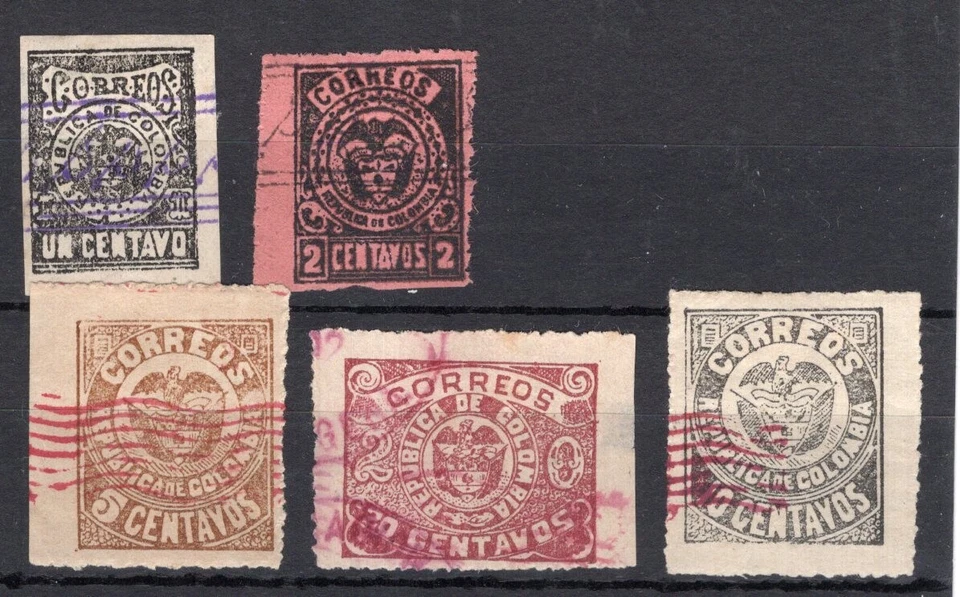 COLOMBIA, MI # 138/142, MH - Image 1 of 1