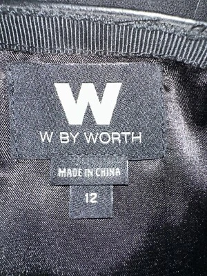 Falda plisada y de cuero W By Worth, talla 12 Foto 1 de 4