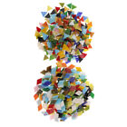 600 Stück farbige Buntglas Mosaikfliesen Stücke Raute quadratische Formen für