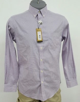 Roundtree Yorke Gold Label Stella Coral Checked L/S Men's Shirt NWT $69.50 M L - Image 1 of 3