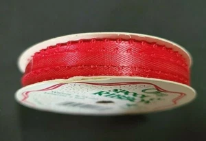 Offray  Spool O' Ribbon  100% Polyester  Ribbon  Red  3/16" - 5 mm x 6 Yards - Picture 1 of 7