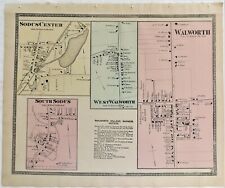 1874 South Sodus Center West Walworth Wayne County NY Antique Map Atlas