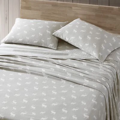 Eddie Bauer - Full Sheet Set, Warm Breathable Cotton Flannel Bedding with Dee... - Image 1 of 4