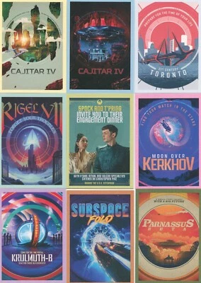 NEW Star Trek Strange New Worlds Season 2 Travel Poster complete 9 card set - Imagem 1 de 2