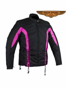Ladies Black & Pink Textile Racing Jacket Size   2X - Picture 1 of 3