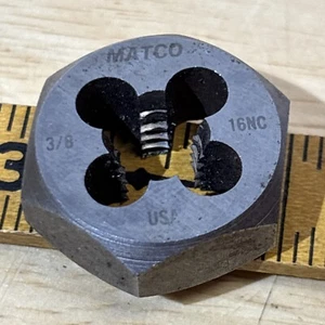 Matco 3/8-16" NC Hex Die 3/8" H1MT3816D for 124MATDS Tap and Die Set USA READ! - Picture 1 of 4