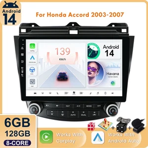 For Honda Accord 2003-2007 Android 14 Car Stereo Radio GPS Navi 6GB+128GB DSP BT - Bild 1 von 19