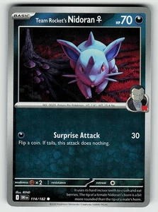 Team Rocket's Nidoran F Destined Rivals Common 114/182 - Picture 1 of 2