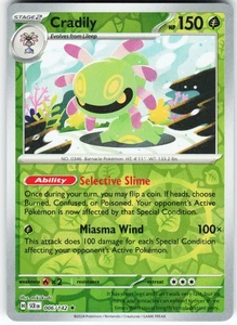 Cradily 006/142 Pokemon SV07: Stellar Crown Reverse Holo Rare NM - Picture 1 of 2