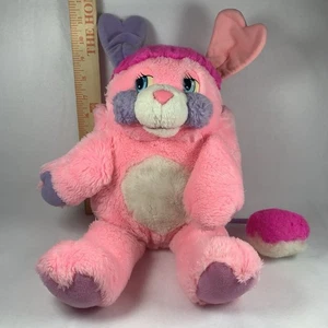 1985 Pink Party POPPLES Plush Stuffed Animal Soft Toy 15” Purple Cheeks VTG - Picture 1 of 6