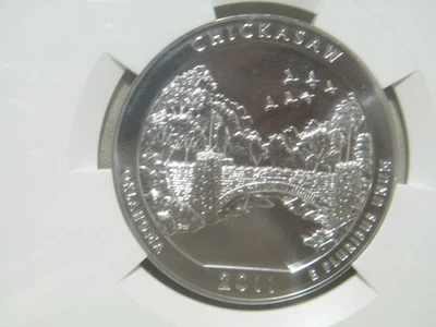 2011 ATB NGC MS69DPL 5 oz Silver Chickasaw Early Releases auctx9 - Image 1 of 4