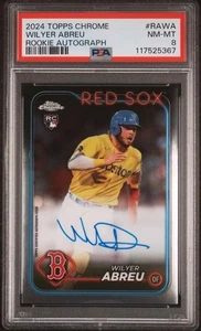 Wilyer Abreu 2024 Topps Chrome Rookie Autographs #RAWA PSA 8 - Picture 1 of 2