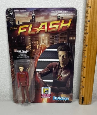 Figura de acción DC WB Funko ReAction SDCC 2015 exclusiva flash desenmascarada ¡¡Sin usar, en caja!!! Foto 1 de 4
