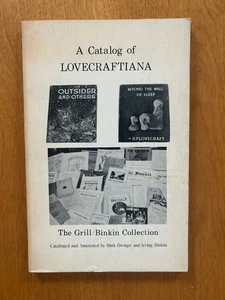 1975 A Catalog of Lovecraftiana - The Grill/Binkin Collection - H.P. Lovecraft - Picture 1 of 5