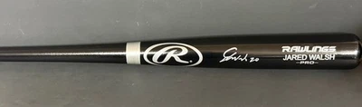 Jared Walsh Texas Rangers Auto Signed Engraved Bat Beckett Witness Holo Black - - Image 1 of 3