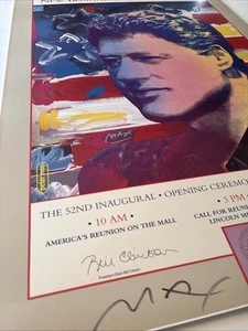 Vintage 1993 Bill Clinton Eröffnungsplakat "Celebration Portrait" Peter Max signiert - Bild 1 von 9