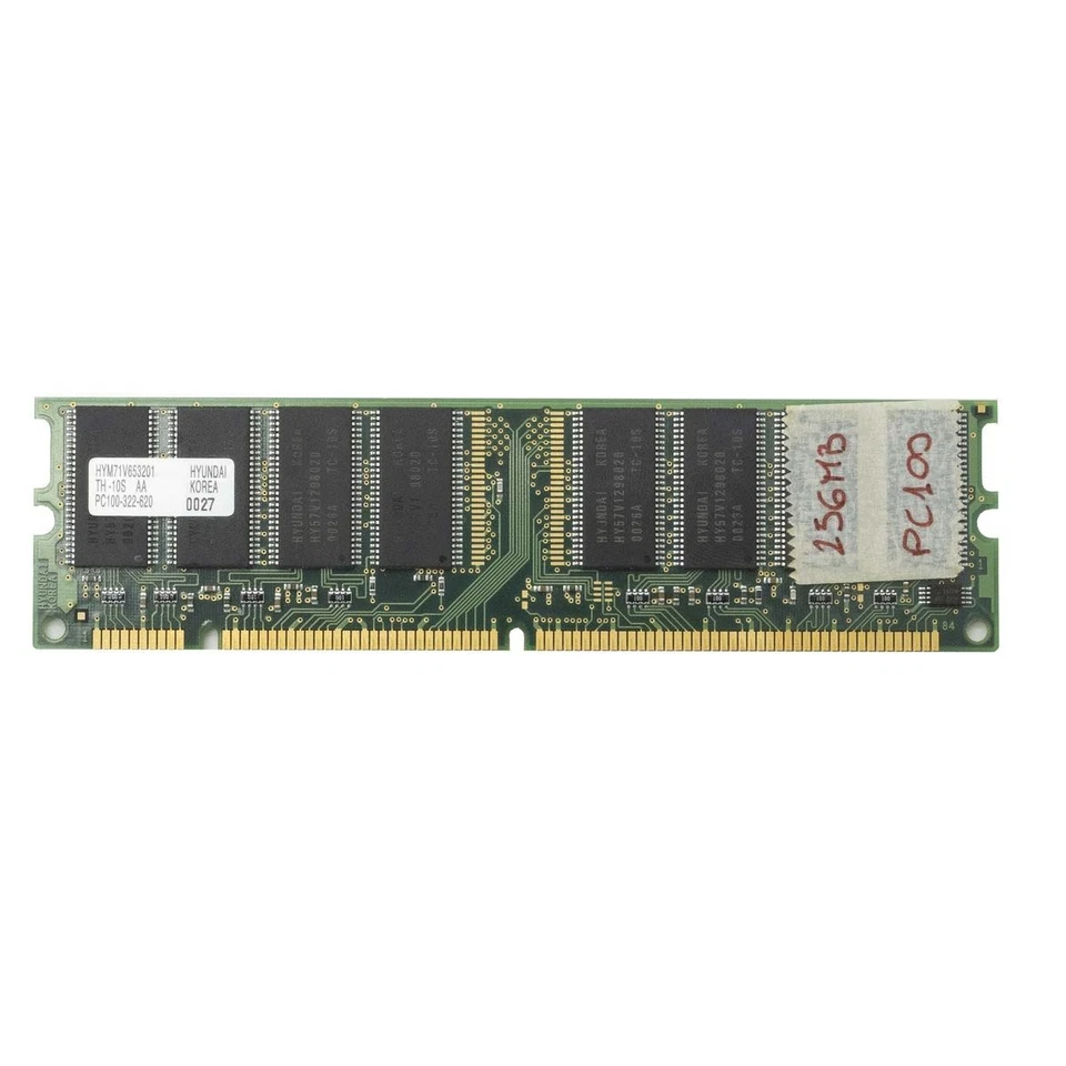 Hyundai HYM71V653201 PC100 Sdram RAM 100MHZ 256MB UDIMM PC Desktop Computer - Image 1 of 1