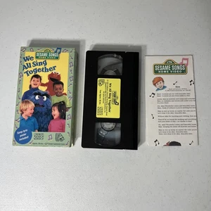 We All Sing Together VHS Tape 1993 Sesame Street Music Elmo With Poster - Imagen 1 de 8