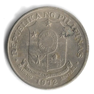 1972 Philippines 1 Piso World Coin - KM# 203 (c) - Picture 1 of 2