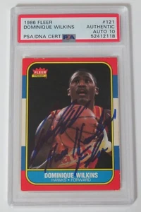 Dominique Wilkins HOF Signed Autograph 1986 Fleer Rookie Card 121 PSA 10 Auto - Picture 1 of 4