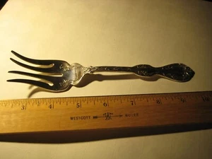 Vintage Paragon Serving Fork Pat. 05 Double Triple silverplate - Picture 1 of 5