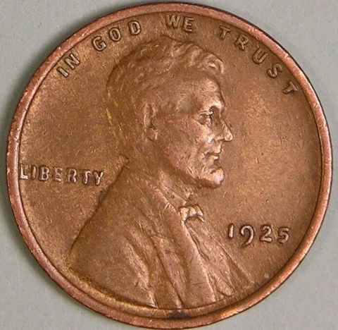 1925 P - Lincoln Wheat Penny - G/VG Cover