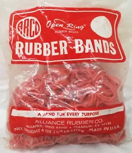 ARCO ALLIANCE RUBBER CO. 3/4" Red Rubber Bands - Picture 1 of 4