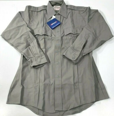 ELBECO 581D DUTYMAXX поли/вискоза мужчин 18,5 X 37 длинным рукавом эластичная рубашка обязанность серый - Изображение 1 из 2