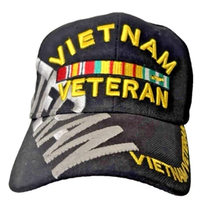 NEU Baseballmütze Kappe schwarz PREMIUM bestickt Vietnam Veteran - Bild 1 von 6