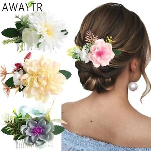 Flowers Hair Leaves Comb Floral Hairpin Barrette Bride Hair Accessories Wedding