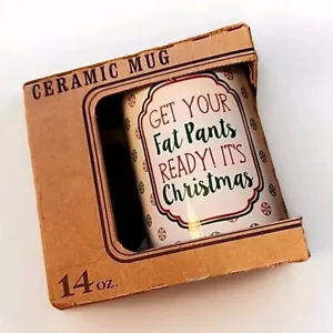 Taza de Navidad Carson Prepara tus pantalones grasos Es Navidad Apta para microondas 14 oz - Imagen 1 de 15
