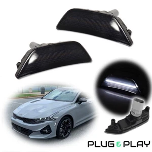 For 2021 2022 2023 2024 Kia K5 Sedan LED Side Marker Light Smoked White Assembly - Picture 1 of 9