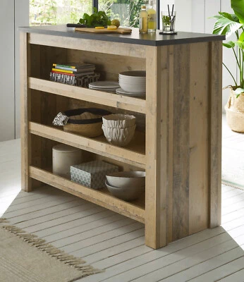 Küchentheke Bartisch Küchenbartisch Küchenschrank Used Wood Vintage 130 cm Stove - Bild 1 von 4