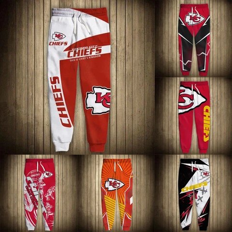 Kansas City Chiefs Men's Sweatpants Loosen Fit Pants Football Gym Trousers Gifts Cover