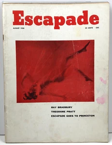 August 1958 Escapade Men's Magazine Princeton Ray Bradbury Rum Drinks Vol 3 No 5 - Picture 1 of 8