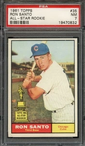 1961 Topps #35 Ron Santo RC PSA 7 High End HOF Chicago Cubs 0832 - Picture 1 of 2