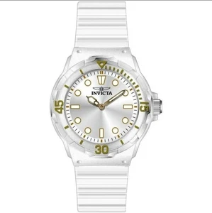 Invicta Women's Watch Celestial Quartz Silver Tone Dial White Case Strap 49204 - Picture 1 of 1