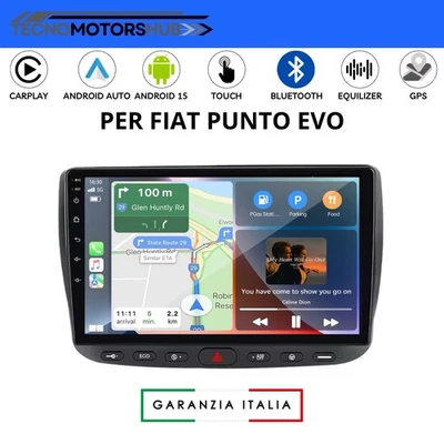 Autoradio 9” Android 15 Per Fiat Punto Evo/Linea Con Navigatore Wi-FI DAB 2+64GB - Immagine 1 di 4