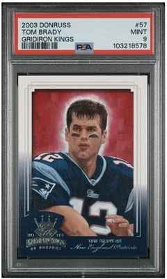 Donruss Gridiron Kings 2003 Tom Brady #57 🔥PSA 9 como nuevo Patriots ¡Raro Pop 56! Foto 1 de 2